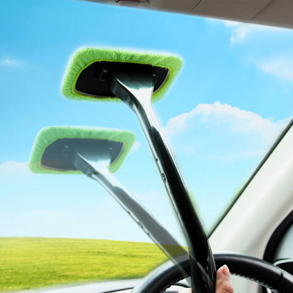 3 in 1 Car Window Cleaner Brush Kit Windshield Wiper Microfiber