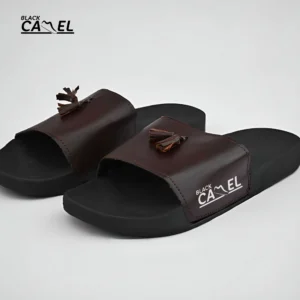 Black Camel Tassel Slide Slipper for men (Tassel-Black/Brown -39-44)
