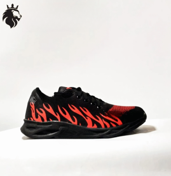 Men's Rubber Comfortable Joggers , Red Fire - Image 3