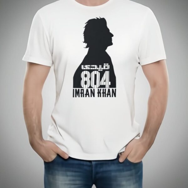 Qaidi 804 Imran Khan Stylish White T-Shirt – Best Quality T-Shirts For Boys | T-Shirt For Men | Printed T-Shirts - Qaidi 804 Imran Khan T-Shirts  - Image 4