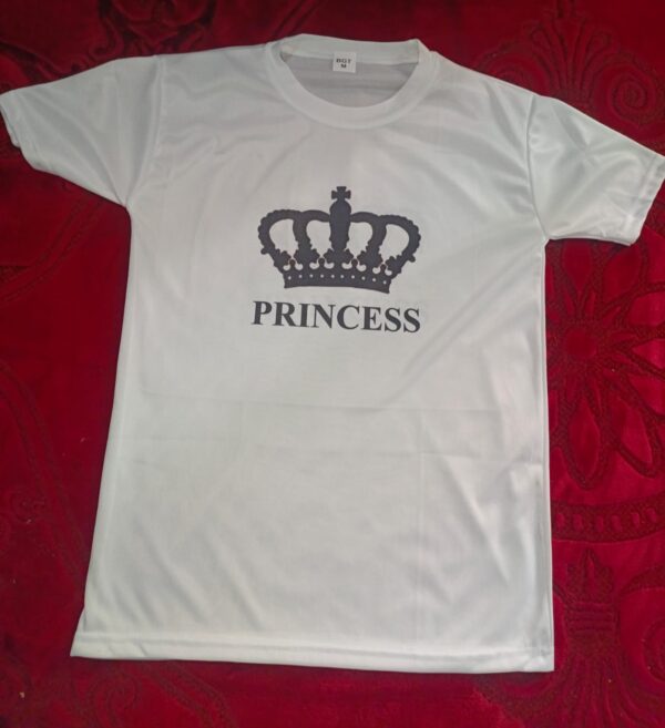 Stylish White T-Shirt with Cute Design – Best Quality T-Shirts For Girls | T-Shirt For Women | Printed T-Shirts - Princes T-Shirts  | Princes Design T-Shirt - Image 3