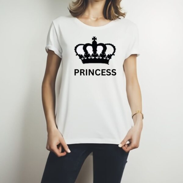 Stylish White T-Shirt with Cute Design – Best Quality T-Shirts For Girls | T-Shirt For Women | Printed T-Shirts - Princes T-Shirts  | Princes Design T-Shirt - Image 2